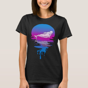 Vintage Retro Zonsondergang Belugawind T-shirt