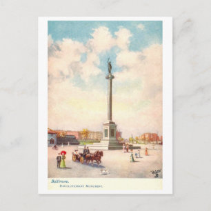 Vintage Revolutie Monument in Baltimore Briefkaart