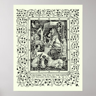 Vintage Reynard The Fox door Walter Crane Poster