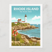 Vintage Rhode Briefkaart (Voorkant)