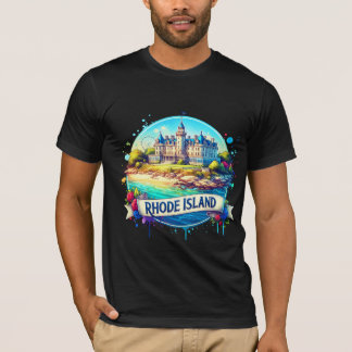 Vintage Rhode Island Map T-Shirts – Retro us state
