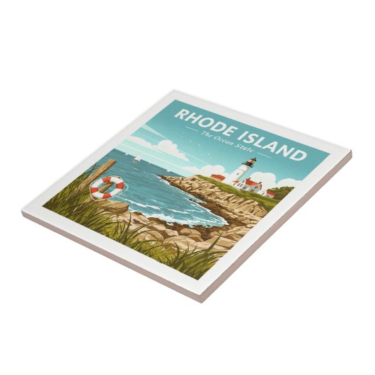 Vintage Rhode Tegeltje (Zijkant)