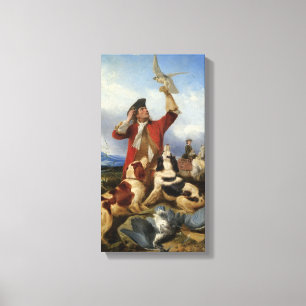 Vintage Richard Ansdell Bird Dogs Animal Hawking Canvas Afdruk