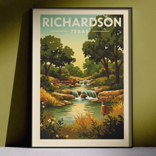 Vintage Richardson Texas Poster
