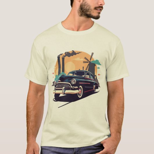 Vintage Ride Sunset Cruise T-Shirt (Devant)