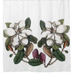 Vintage rideau de douche à fleurs de Magnolia