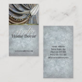 Vintage Rideau Salon Carte de visite classique (Devant / Derrière)