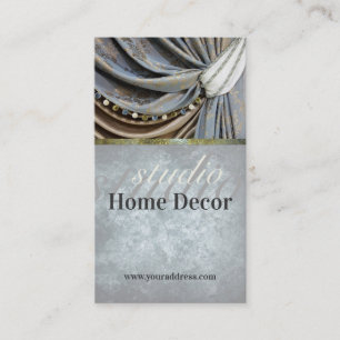 Vintage Rideau Salon Carte de visite classique