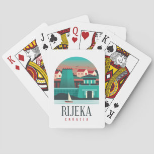 VIntage Rijeka Kroatië Adria Kust Pokerkaarten