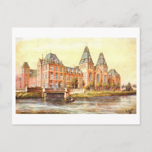 Vintage Rijksmuseum, Amsterdam Briefkaart (Voorkant)