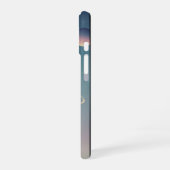 Vintage Ringed Planet iPhone 16 Hoesje (Linkerkant)