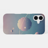 Vintage Ringed Planet iPhone 16 Hoesje (Achterkant horizontaal)