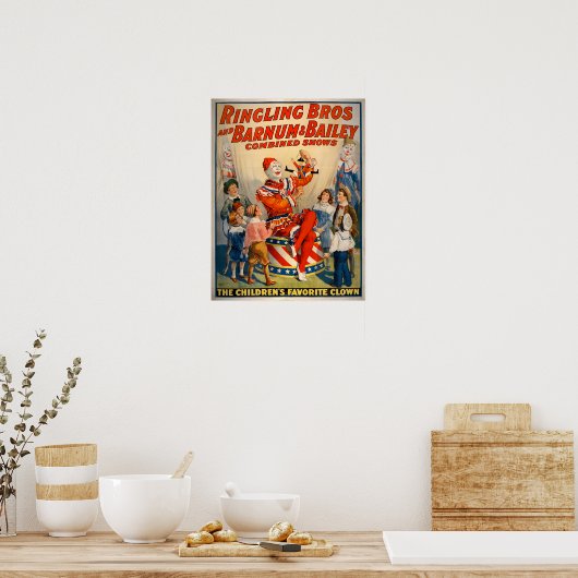 Vintage Ringling Brothers Combined Shows Poster (Cuisine)