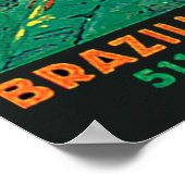 Vintage Rio Brazilië reisposter Poster (Hoek)