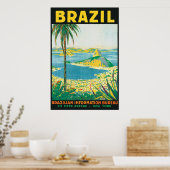 Vintage Rio Brazilië reisposter Poster (Keuken)