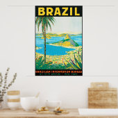 Vintage Rio Brazilië reisposter Poster (Keuken)