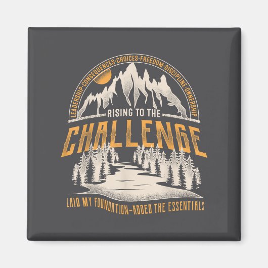 Vintage Rising To The Challenge Clical Conversatio Magneet (Voorkant)