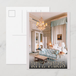 Vintage Ritz Paris 5-sterren luxe hotel Frankrijk Briefkaart