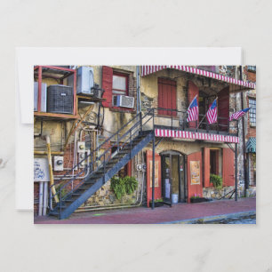 Vintage River Street, Savannah, Georgia Invitation