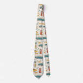 Vintage Road Trip Pattern (1) Stropdas (Voorkant)