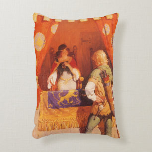 Vintage Robin Hood ontmoet Maid Marian door NC Wye Accent Kussen
