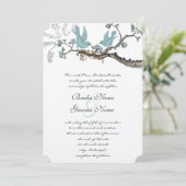 Vintage Robins Egg Blue Wedding Kaart (Staand voorkant)