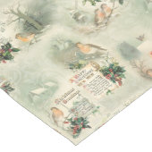 Vintage Robins en kerstgroeten Lange Tafelloper (Hoek)