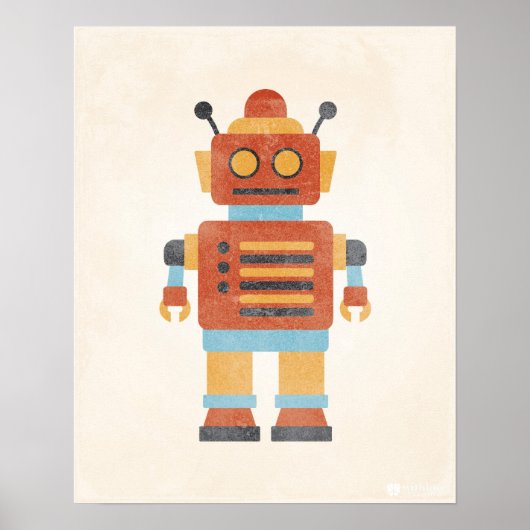 Vintage Robot Poster (Devant)