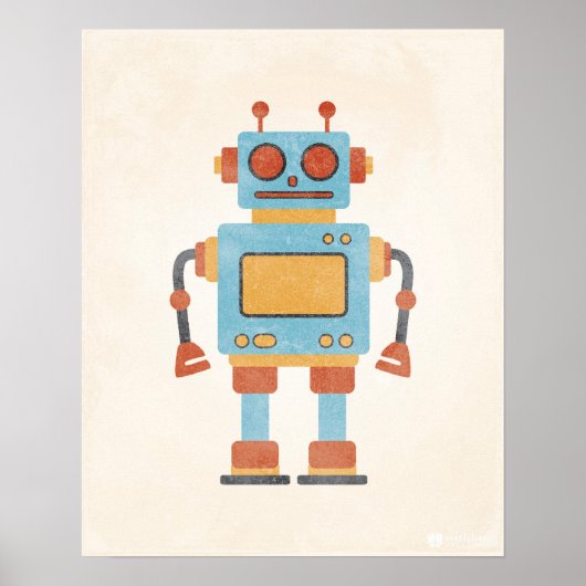 Vintage Robot Poster (Devant)