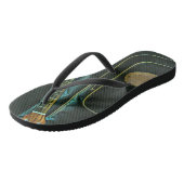 vintage rockgitaarspeler kunstwerk teenslippers (Schuin)