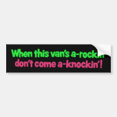 Vintage Rockin Van Bumpersticker (Voorkant)