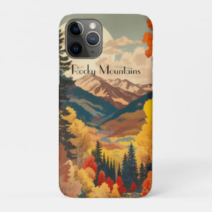 Vintage Rocky Mountains Herfst Escape iPhone 11 Pro Hoesje