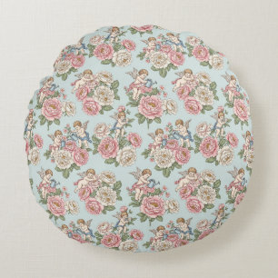 Vintage Rococo Revival Rozen Tuin Romantisch Rond Kussen