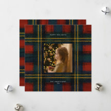 Vintage rode en groene tartan preppy foto 