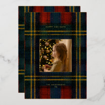 Vintage rode en groene tartan preppy foto