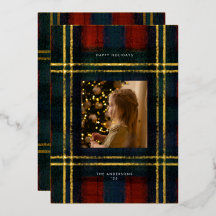 Vintage rode en groene tartan preppy foto 