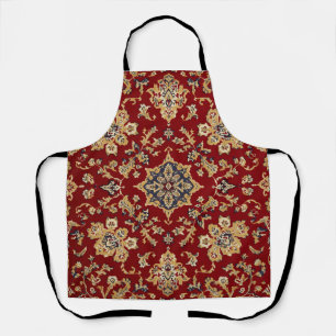 Vintage rode goud Kashan tapijt Perzisch Schort