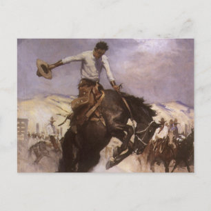 Vintage Rodeo Cowboy, Breezy Riding door WHD Koern Briefkaart