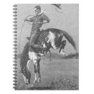 Vintage Rodeo Cowboys, Bucking Bronco door Remingt Notitieboek