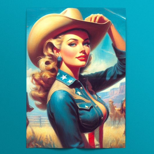 Vintage Rodeo Pin-up Tissuepapier