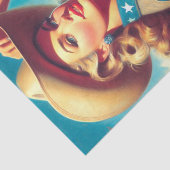 Vintage Rodeo Pin-up Tissuepapier (Detail)