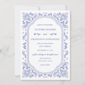 Vintage Romance Floral Faire-part de mariage (Devant)