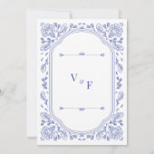 Vintage Romance Floral Faire-part de mariage (Dos)