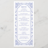 Vintage Romance Floral Mariage Menu (Devant)