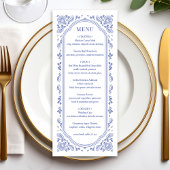 Vintage Romance Floral Mariage Menu