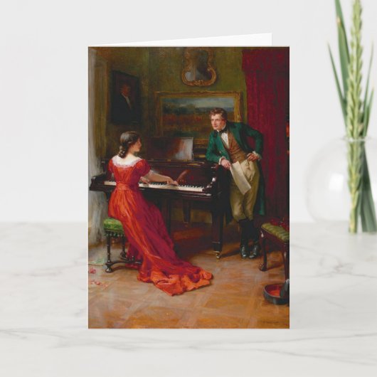 Vintage Romance Wenskaart Kaart (Voorkant)