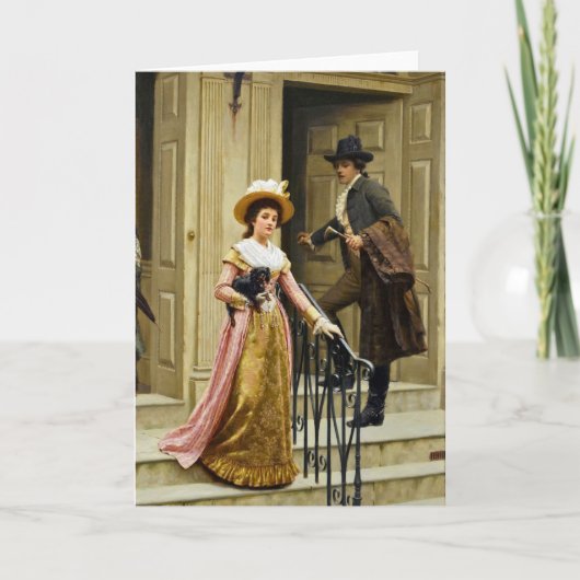 Vintage Romance Wenskaart Kaart (Voorkant)