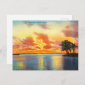 Vintage Romantique Floride Sunset Travel Carte pos (Devant / Derrière)