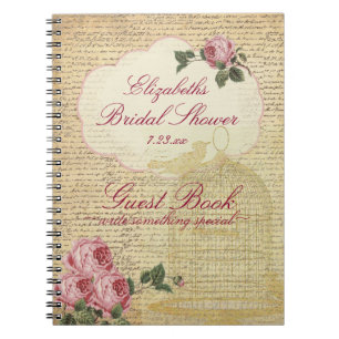 Vintage Romantique Rose Fête des mariées Livre d'i