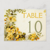 Vintage romantique rose mariage numéro de table (Dos)